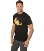 EMERICA TRIANGLE BLAZE T-SHIRT BLACK - Image 4