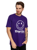 EMERICA HAPPY FACE T-SHIRT PURPLE - Image 3