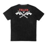 FALLEN REVOLVER T-SHIRT BLACK ENZYMATIC WASH WHITE - Image 2