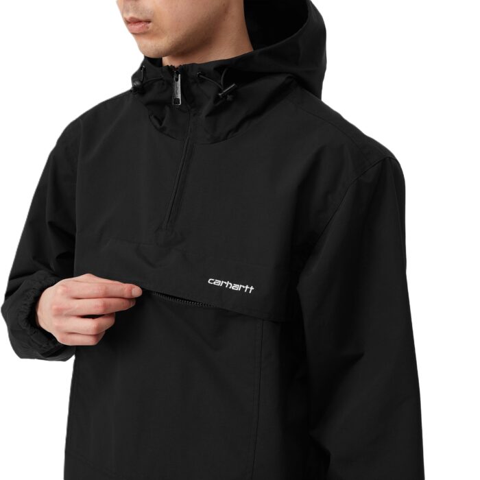 CARHARTT WIP WINDBREAKER PULLOVER BLACK WHITE - Image 5