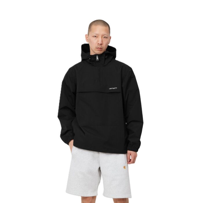 CARHARTT WIP WINDBREAKER PULLOVER BLACK WHITE - Image 3