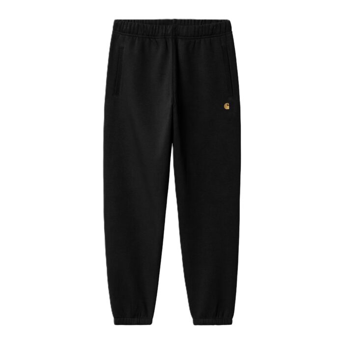 CARHARTT WIP CHASE SWEAT PANT BLACK GOLD - Image 4