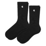 CARHARTT WIP MADISON 2 PACK SOCKS BLACK WHITE