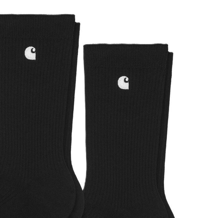 CARHARTT WIP MADISON 2 PACK SOCKS BLACK WHITE - Image 3