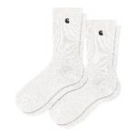 CARHARTT WIP MADISON 2 PACK SOCKS WHITE BLACK
