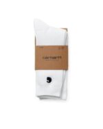 CARHARTT WIP MADISON 2 PACK SOCKS WHITE BLACK - Image 3