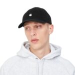 CARHARTT WIP MADISON LOGO CAP BLACK WHITE - Image 4