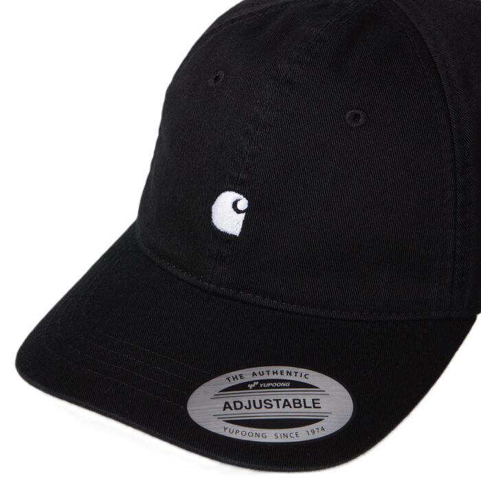 CARHARTT WIP MADISON LOGO CAP BLACK WHITE - Image 3