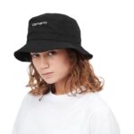 CARHARTT WIP SCRIPT BUCKET HAT BLACK WHITE - Image 2