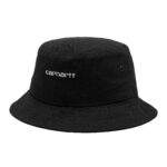 CARHARTT WIP SCRIPT BUCKET HAT BLACK WHITE