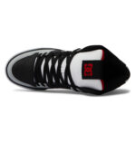 DC PURE HIGH TOP SHOES BLACK GREY RED - Image 4