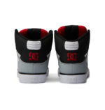 DC PURE HIGH TOP SHOES BLACK GREY RED - Image 7