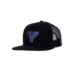 FALLEN INSIGNIA FLAT TRUCKER HAT BLACK BLUE DEGREE - Image 3