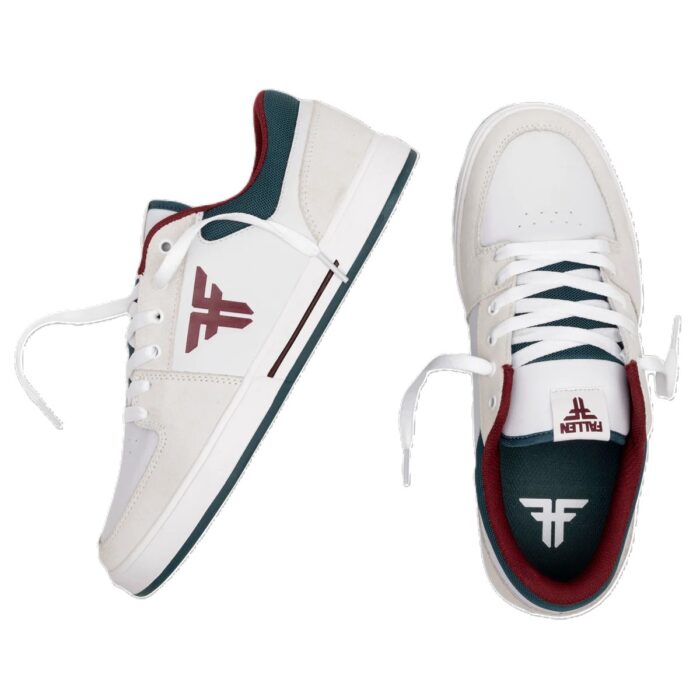 FALLEN PATRIOT SHOES WHITE TEAL BURGUNDY - Image 6