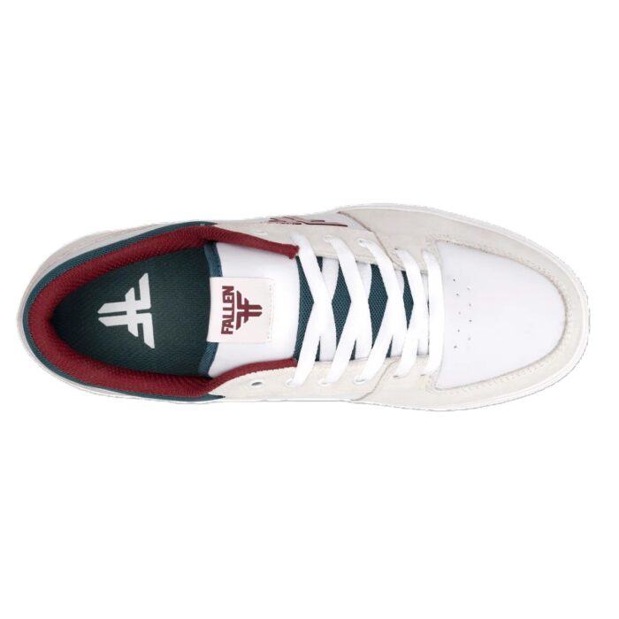 FALLEN PATRIOT SHOES WHITE TEAL BURGUNDY - Image 3