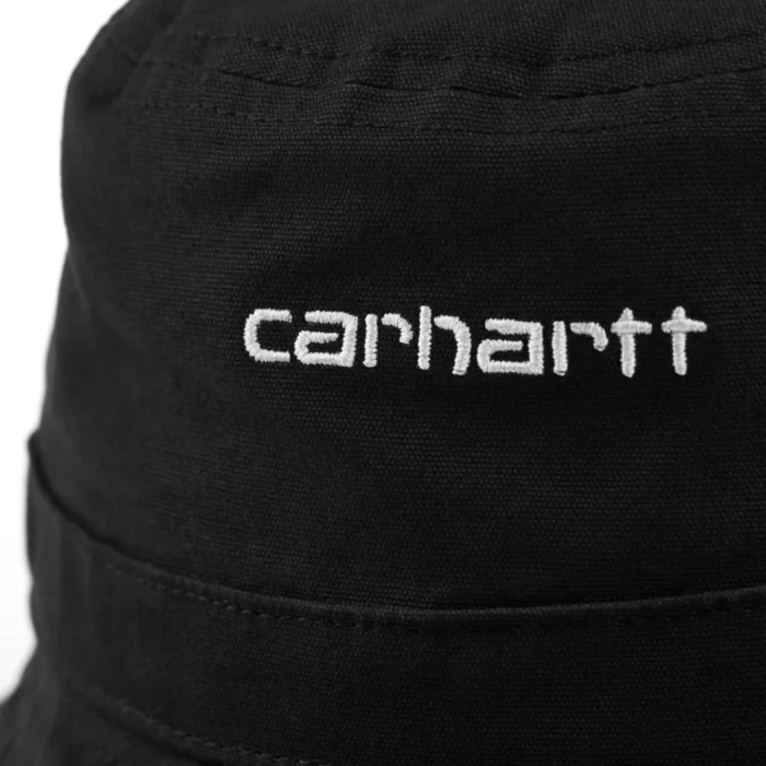 CARHARTT WIP SCRIPT BUCKET HAT BLACK WHITE - Image 3