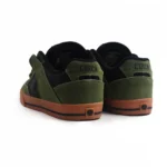 CIRCA 205 VULC SHOES SE BLACK MILITARY GREEN SUEDE RIPSTOP MESH - Image 3
