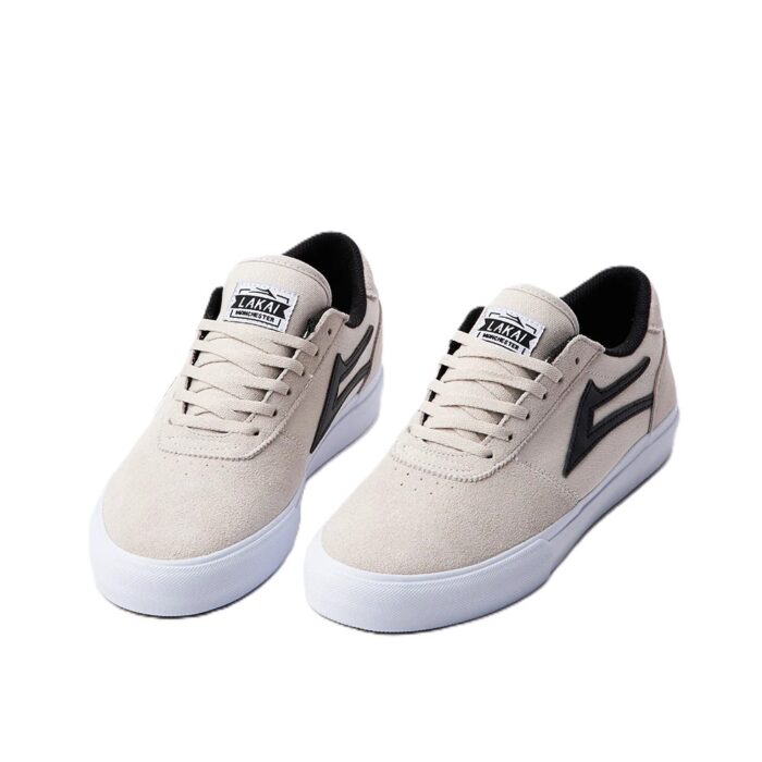 LAKAI MANCHESTER SHOES WHITE BLACK SUEDE - Image 3