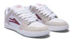 LAKAI X CHOCOLATE TELFORD LOW SHOES WHITE RED SUEDE - Image 3
