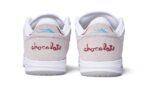 LAKAI X CHOCOLATE TELFORD LOW SHOES WHITE RED SUEDE - Image 4