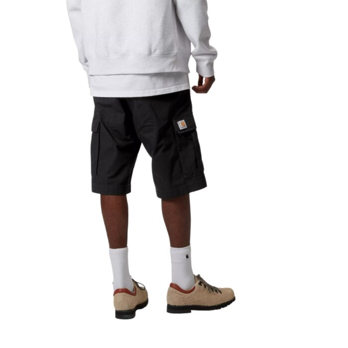 CARHARTT WIP REGULAR CARGO SHORT BLACK RINSED - Image 2