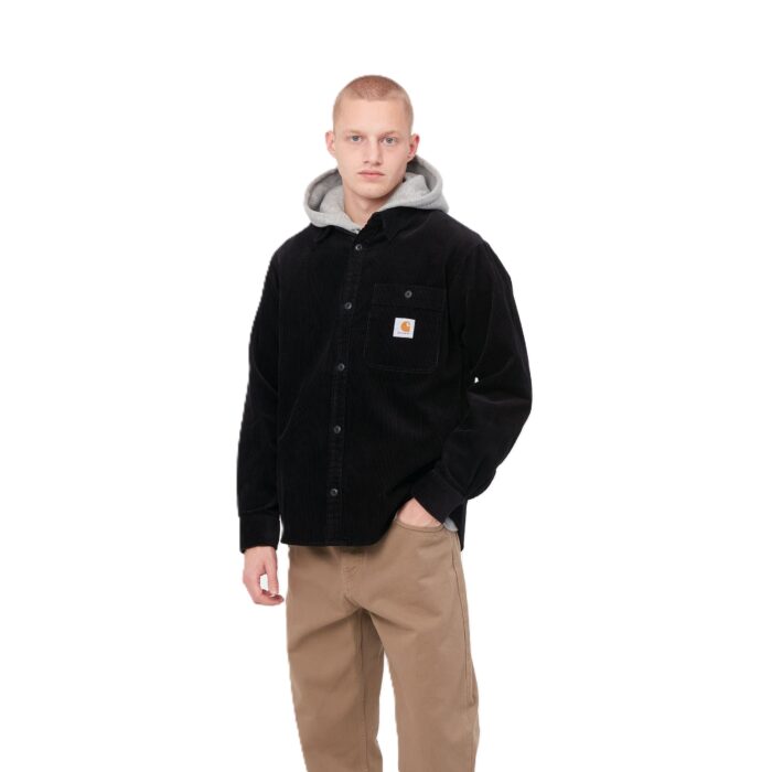 CARHARTT WIP FLINT LS SHIRT BLACK RINSED - Image 5
