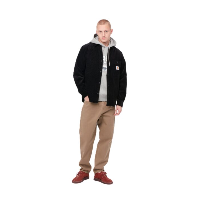 CARHARTT WIP FLINT LS SHIRT BLACK RINSED - Image 6