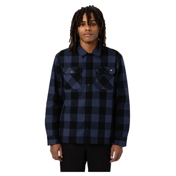 DICKIES SHERPA LINED SACRAMENTO SHIRT NAVY BLUE - Image 3