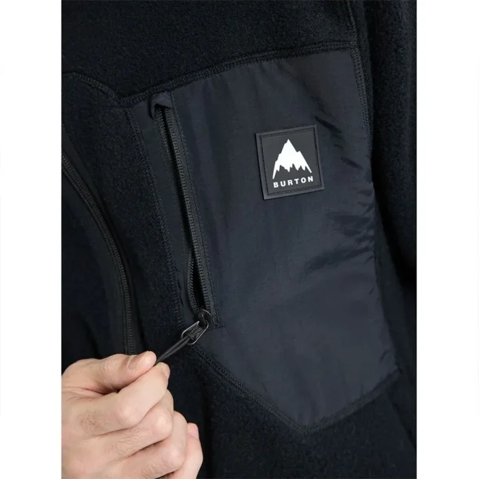 BURTON CINDER FULL ZIP FLEECE TRUE BLACK - Image 4