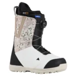 BURTON MOTO BOA SNOWBOARD BOOTS BLACK WHITE SNOWFALL CAMO
