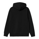 CARHARTT WIP SCRIPT EMBROIDERY SWEAT HOODIE BLACK WHITE - Image 2
