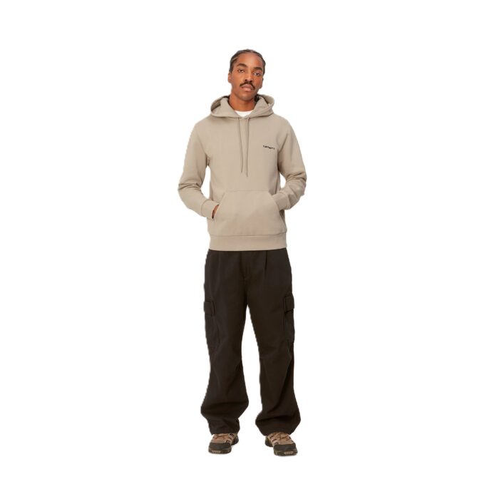 CARHARTT WIP SCRIPT EMBROIDERY SWEAT HOODIE WALL BLACK - Image 5