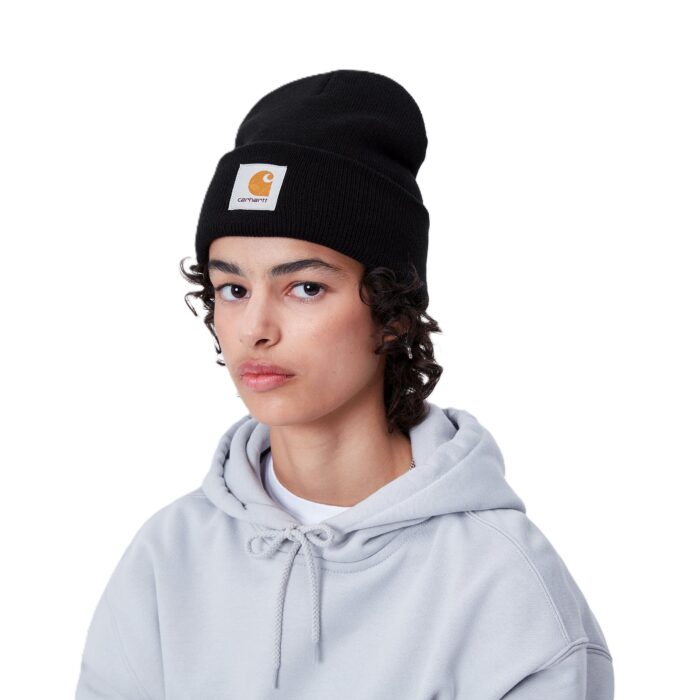 CARHARTT WIP SHORT WATCH BEANIE BLACK - Εικόνα 2