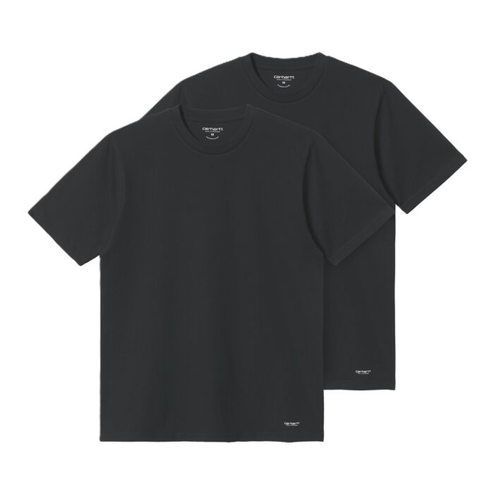 CARHARTT WIP STANDARD CREW NECK T-SHIRT BLACK BLACK - Image 4