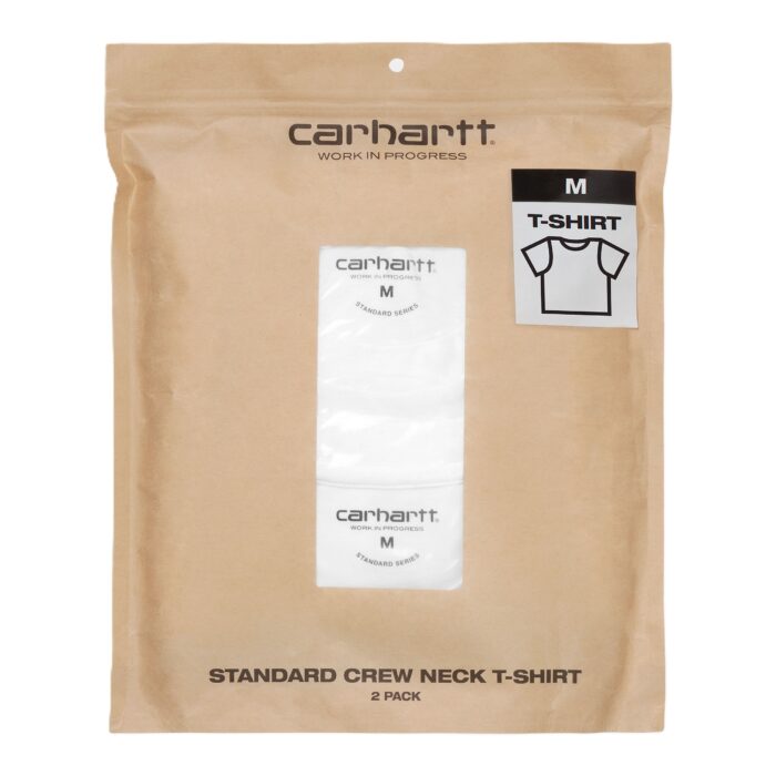 CARHARTT WIP STANDARD CREW NECK T-SHIRT WHITE WHITE - Image 4