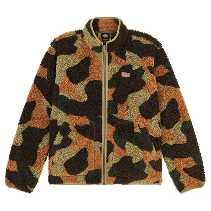 DICKIES MOUNT HOPE CAMO ZIP FLEECE IMPERIAL GREEN - Image 3