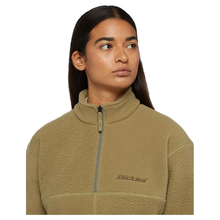 DICKIES PINESDALE WOMEN QUARTER ZIP FLEECE IMPERIAL GREEN - Image 3