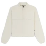 DICKIES PINESDALE WOMEN QUARTER ZIP FLEECE WHITECAP GREY - Image 4