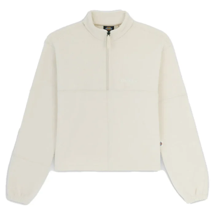DICKIES PINESDALE WOMEN QUARTER ZIP FLEECE WHITECAP GREY - Image 4