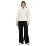 DICKIES PINESDALE WOMEN QUARTER ZIP FLEECE WHITECAP GREY - Image 6