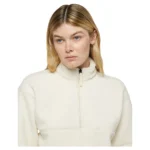 DICKIES PINESDALE WOMEN QUARTER ZIP FLEECE WHITECAP GREY - Image 3