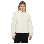DICKIES PINESDALE WOMEN QUARTER ZIP FLEECE WHITECAP GREY