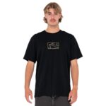 RUSTY BOXED OUT CENTRE FRONT T-SHIRT BLACK