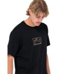 RUSTY BOXED OUT CENTRE FRONT T-SHIRT BLACK - Image 3