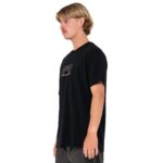 RUSTY BOXED OUT CENTRE FRONT T-SHIRT BLACK - Image 4
