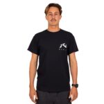 RUSTY HAPPY WAVE T-SHIRT BLACK