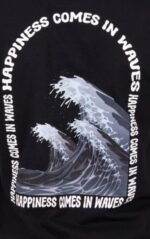 RUSTY HAPPY WAVE T-SHIRT BLACK - Image 3