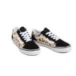 VANS JUNIOR OLD SKOOL SHOES LEOPARD GLITTER BLACK BROWN - Image 2