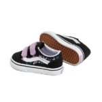VANS TODDLER OLD SKOOL V SHOES BUTTERFLY KISSES BLACK MULTI - Image 2