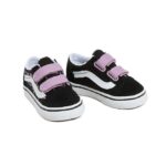 VANS TODDLER OLD SKOOL V SHOES BUTTERFLY KISSES BLACK MULTI - Image 3